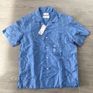 Uniqlo Blue Button Up Top